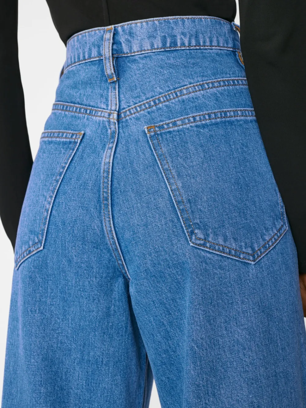 Large*Frame - High Rise Wide Leg Jeans With Hem MEADOW