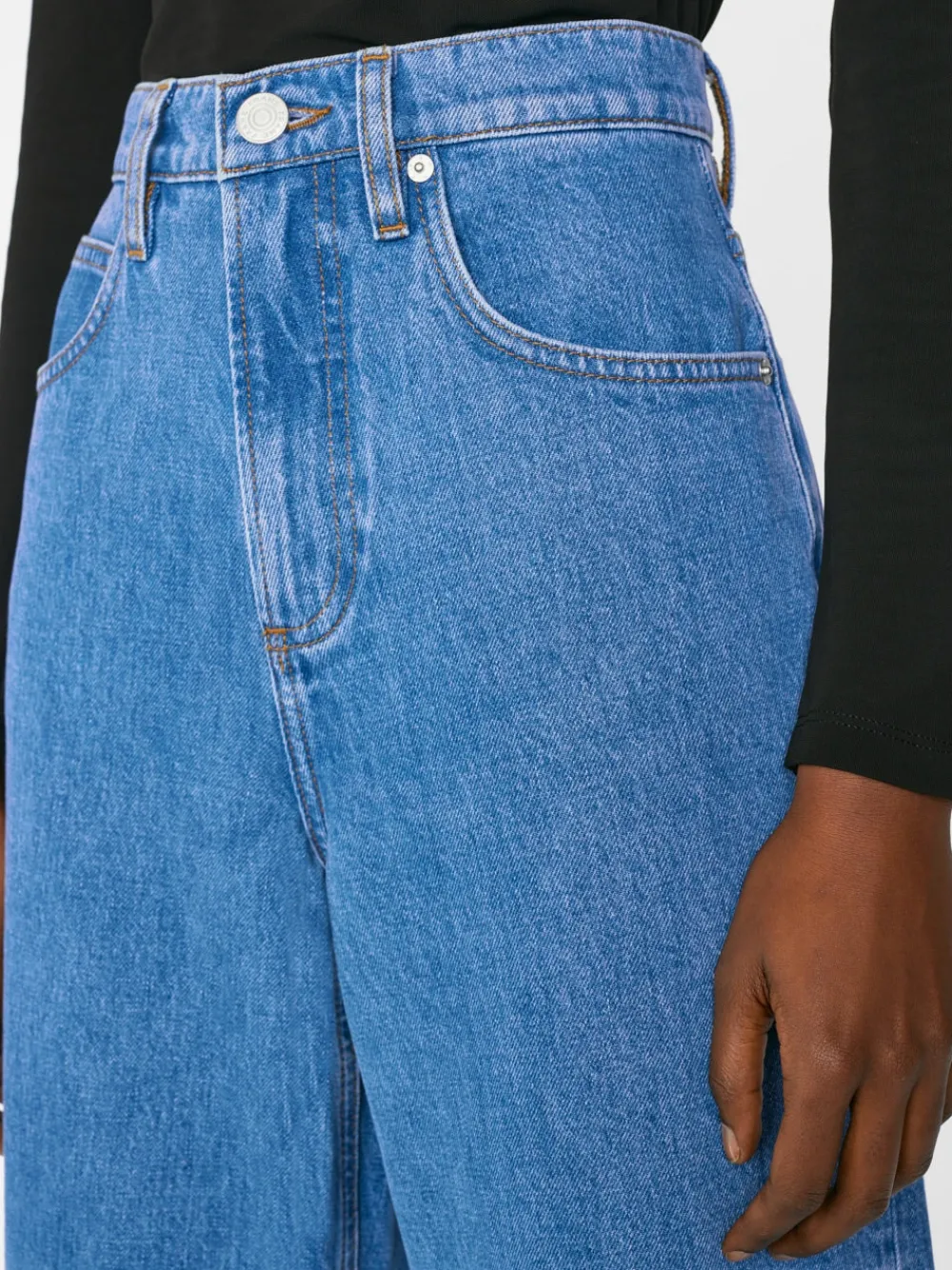 Large*Frame - High Rise Wide Leg Jeans With Hem MEADOW