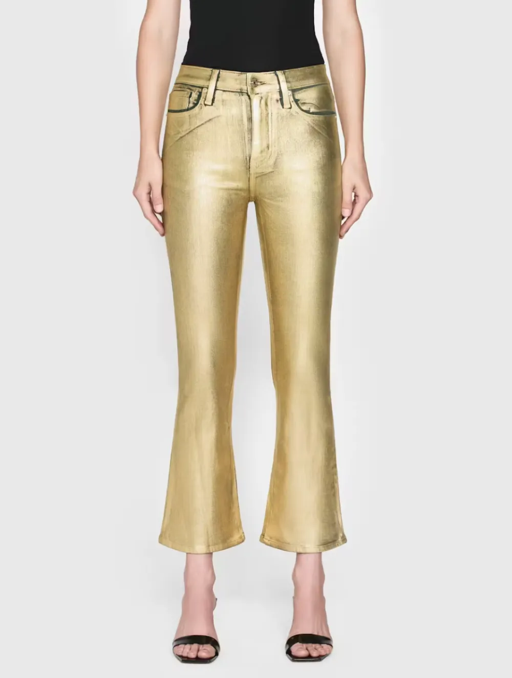 Bootcut*Frame - Le Crop Mini Boot GOLD CHROME