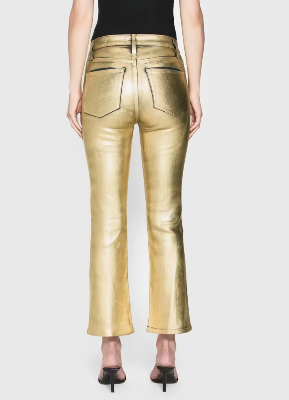 Bootcut*Frame - Le Crop Mini Boot GOLD CHROME