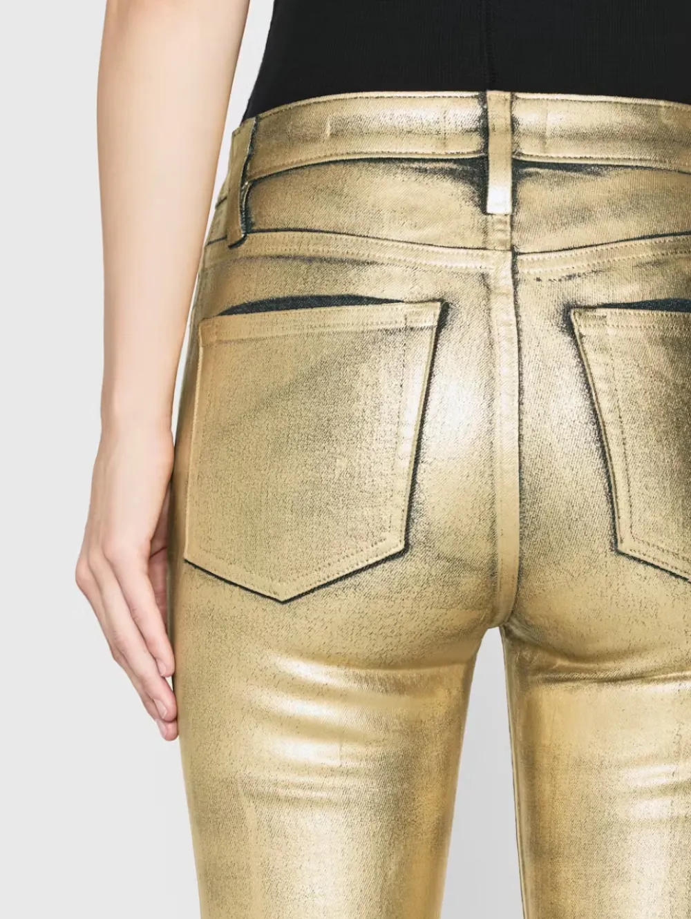 Bootcut*Frame - Le Crop Mini Boot GOLD CHROME
