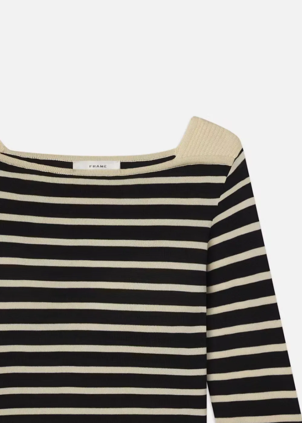 Long Sleeves*Frame - L/S Stripe Boatneck BLACK MULTI