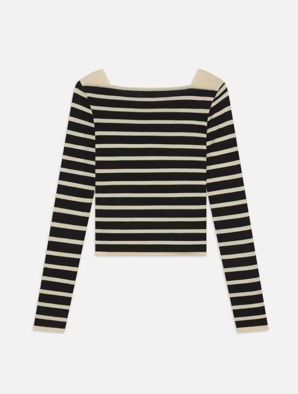 Long Sleeves*Frame - L/S Stripe Boatneck BLACK MULTI