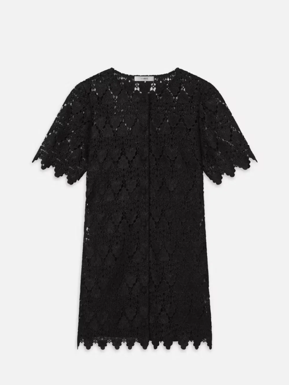 Occasions|Short*Frame - The Lace Button Front Dress BLACK
