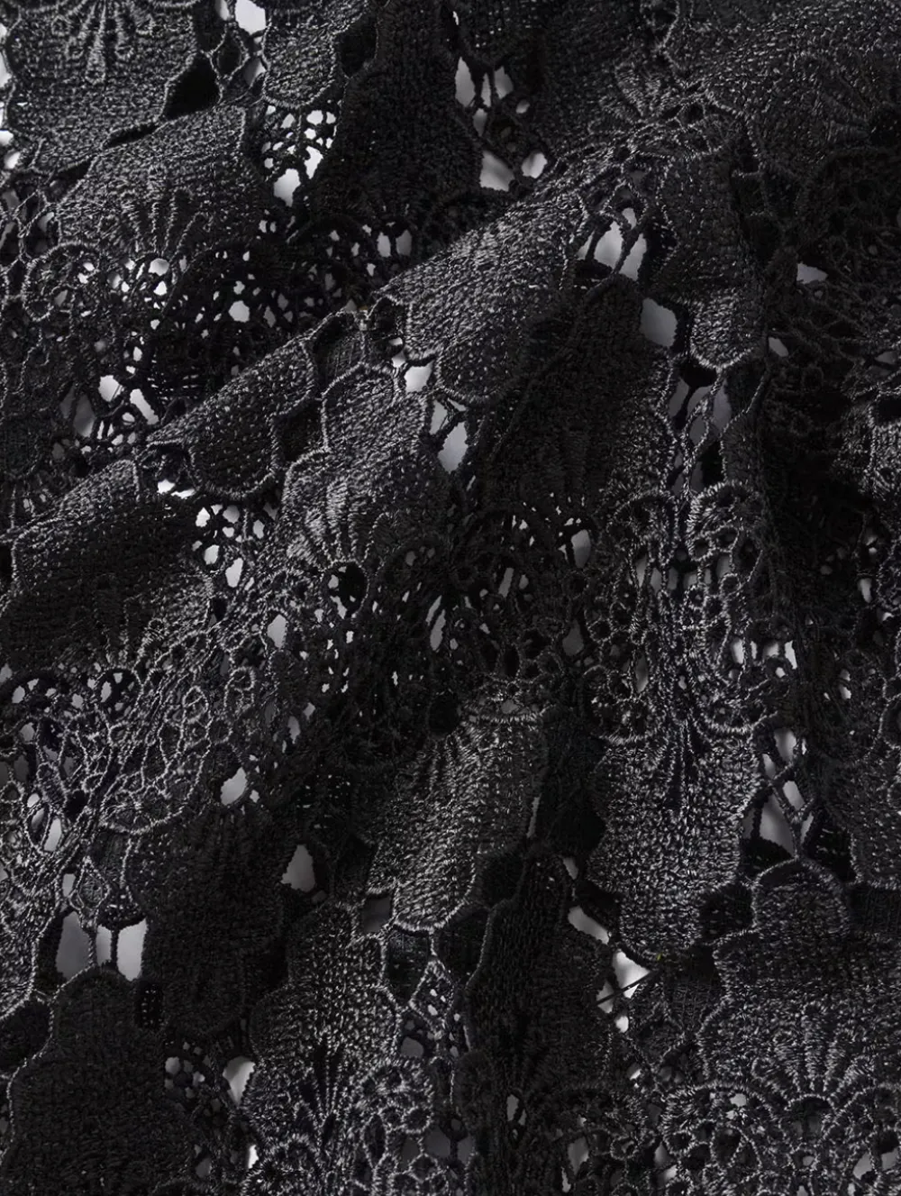 Occasions|Short*Frame - The Lace Button Front Dress BLACK