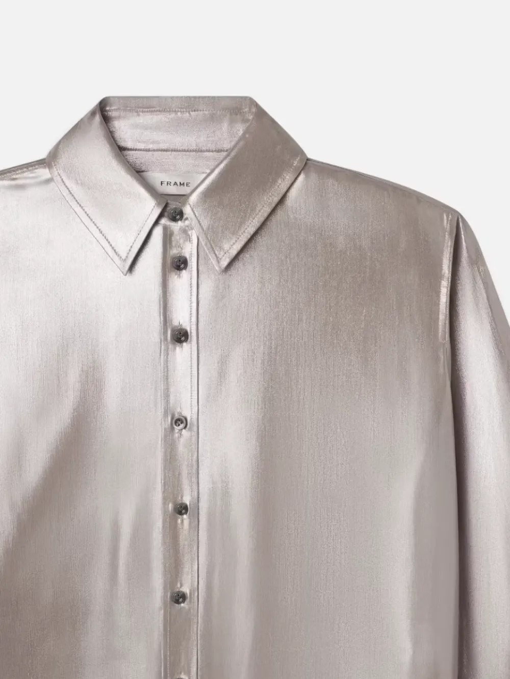 Blouses & Shirts*Frame - The Standard Shirt SILVER LAME