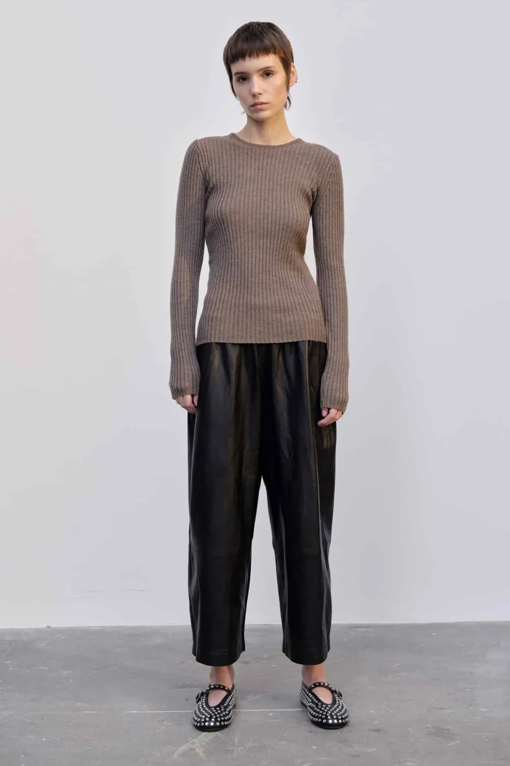 Wool & Cashmere*HERSKIND - Camb Blouse Merino Wool EARTH