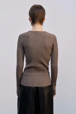 Wool & Cashmere*HERSKIND - Camb Blouse Merino Wool EARTH