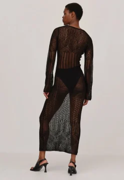 Long*HERSKIND - Club Knit Dress BLACK