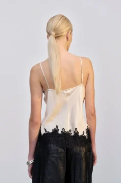 Without Sleeves*HERSKIND - Zew Top CREME/BLACK