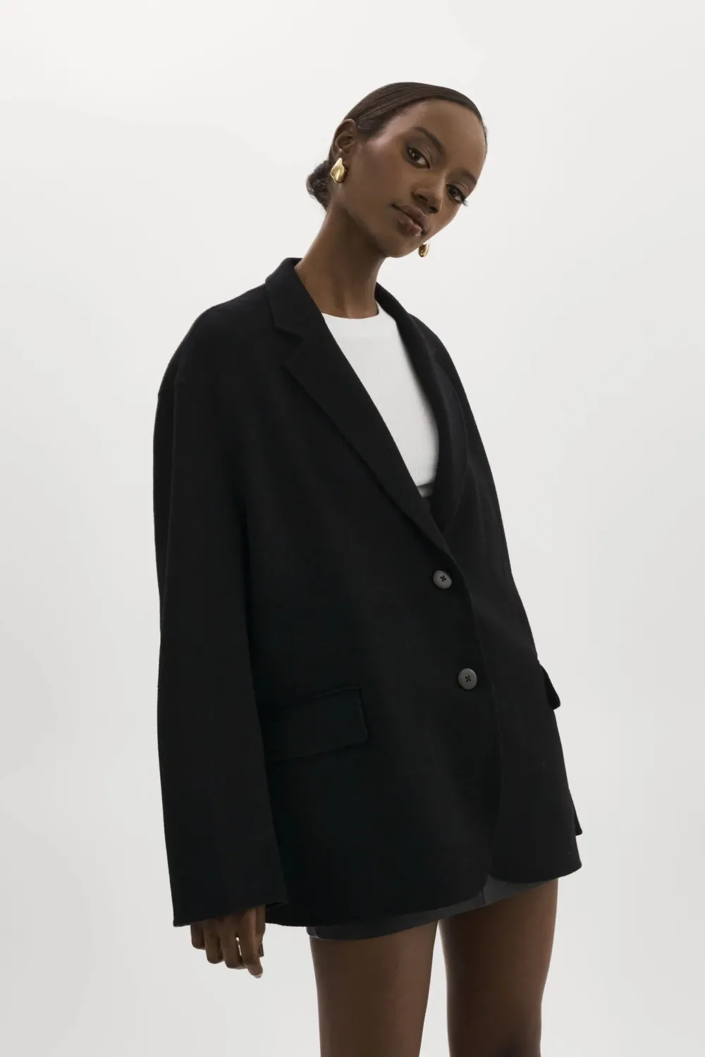 Blazers & Vestes*Lamarque - Ennis Oversized Wool Blazer BLACK
