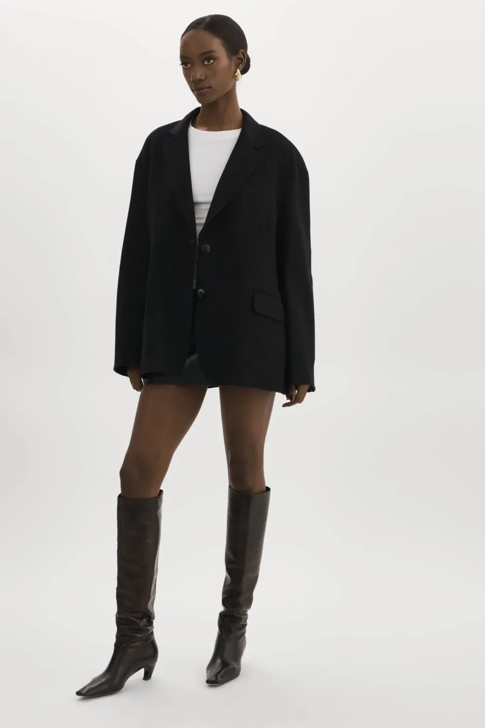 Blazers & Vestes*Lamarque - Ennis Oversized Wool Blazer BLACK