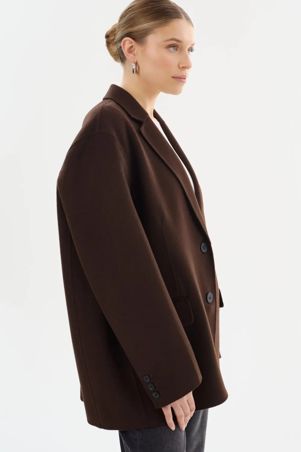 Blazers & Vestes*Lamarque - Ennis Oversized Wool Blazer DARK BROWN