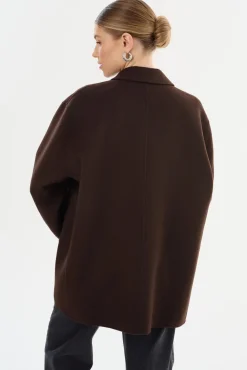 Blazers & Vestes*Lamarque - Ennis Oversized Wool Blazer DARK BROWN