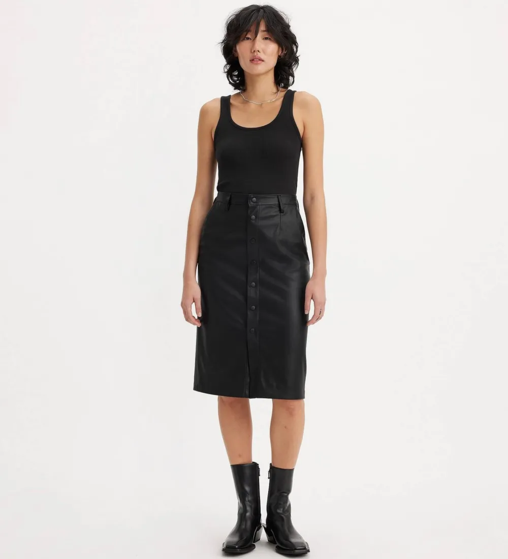 Leathers & Shearling*Levi's - Faux Leather Pencil Skirt LEATHER NIGHT