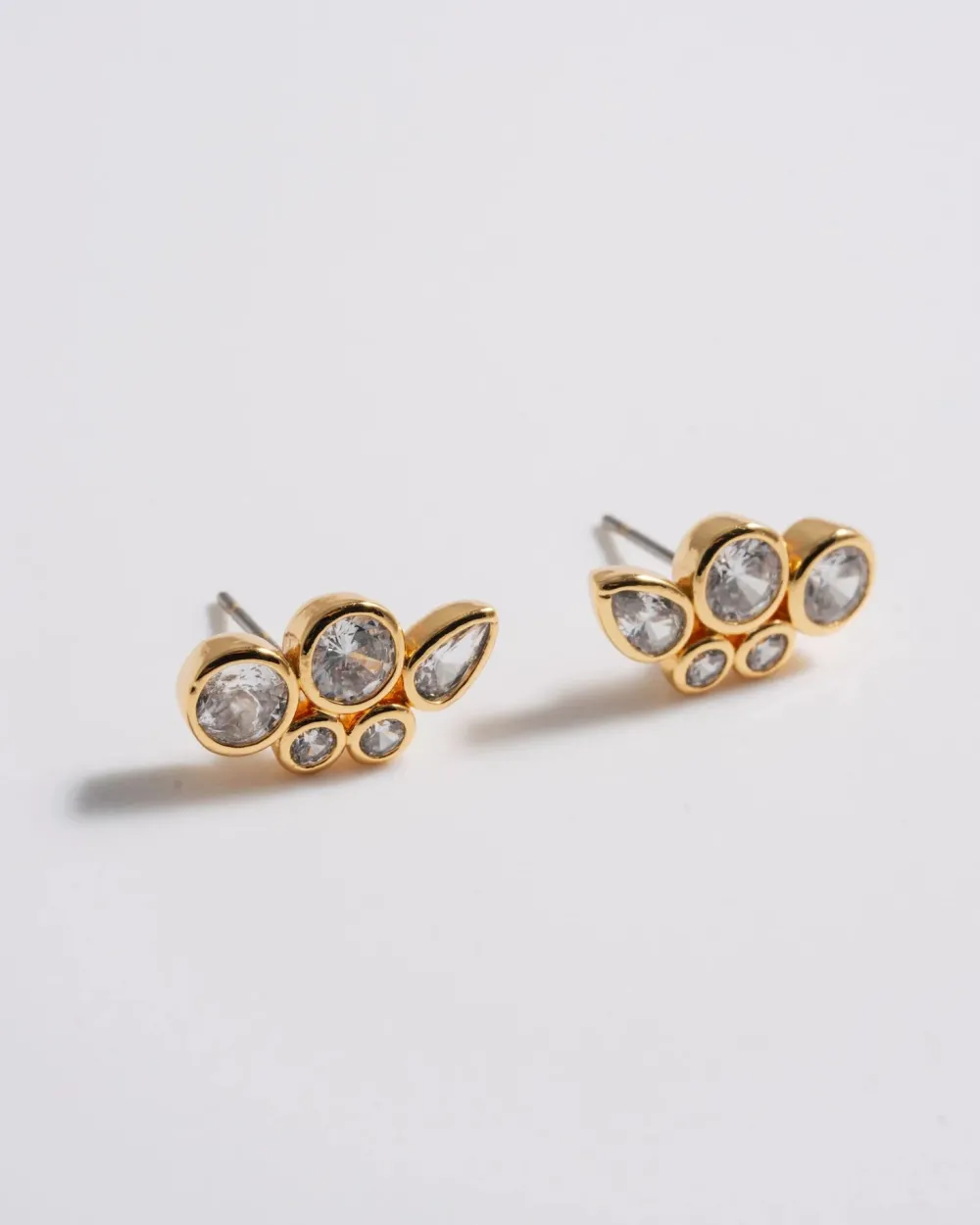 Earrings*Boutique Billie Mademoiselle Jules - Multi Crystal Bezel Ear Studs