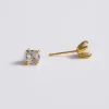 Earrings*Mademoiselle Jules - Solitaire Studs Gold