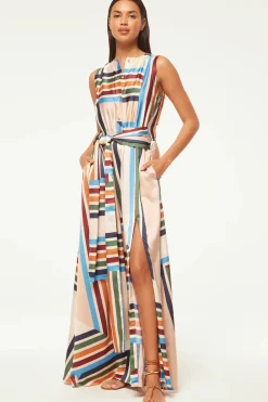 Occasions|Long*MISA Los Angeles - Anabella Dress SAN MIGUEL STRIPE