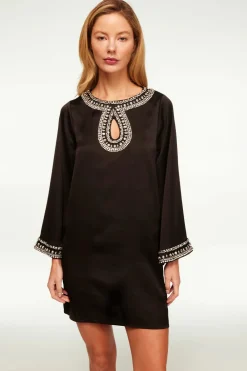 Occasions|Short*MISA Los Angeles - Ivy Dress BLACK SATIN