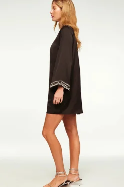Occasions|Short*MISA Los Angeles - Ivy Dress BLACK SATIN