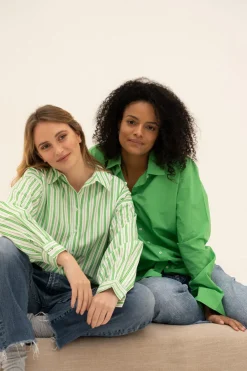 Blouses & Shirts*Moment by Moment - Striped Shirt FLUO GREEN