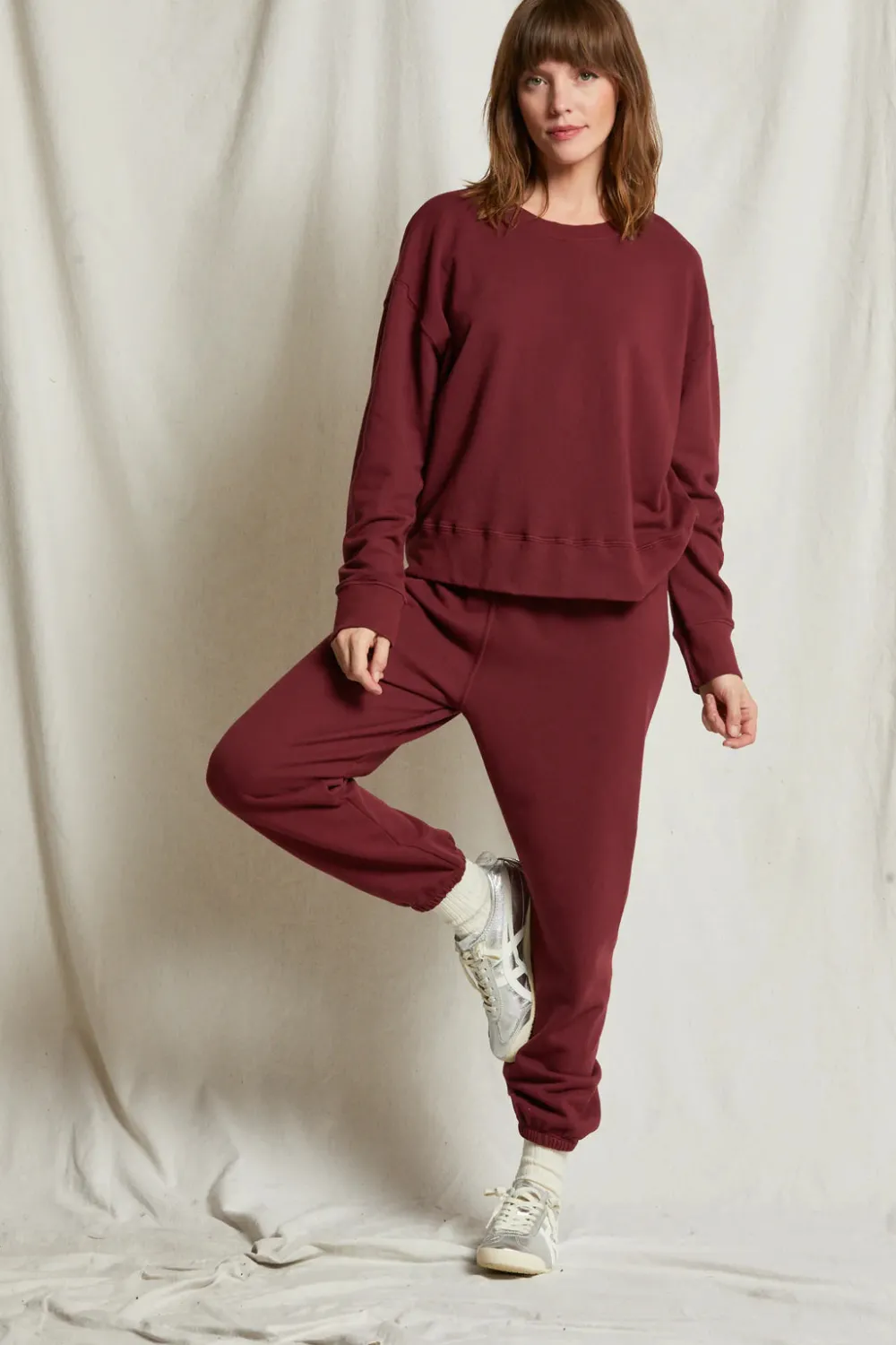 Sweatpants*Perfectwhitetee - Johnny French Terry Sweatpant CRANBERRY