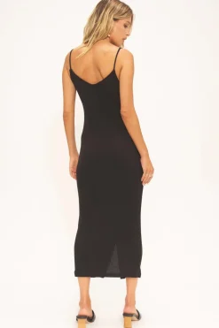 Long*Project Social T - Robe Lucia BLACK