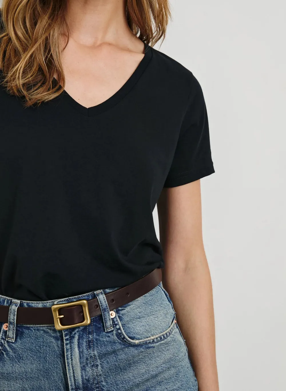 Short Sleeves*Rails - Classic V-Neck BLACK