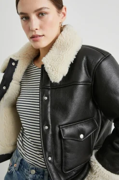 Leathers & Shearling*Rails - Imani BLACK IVORY