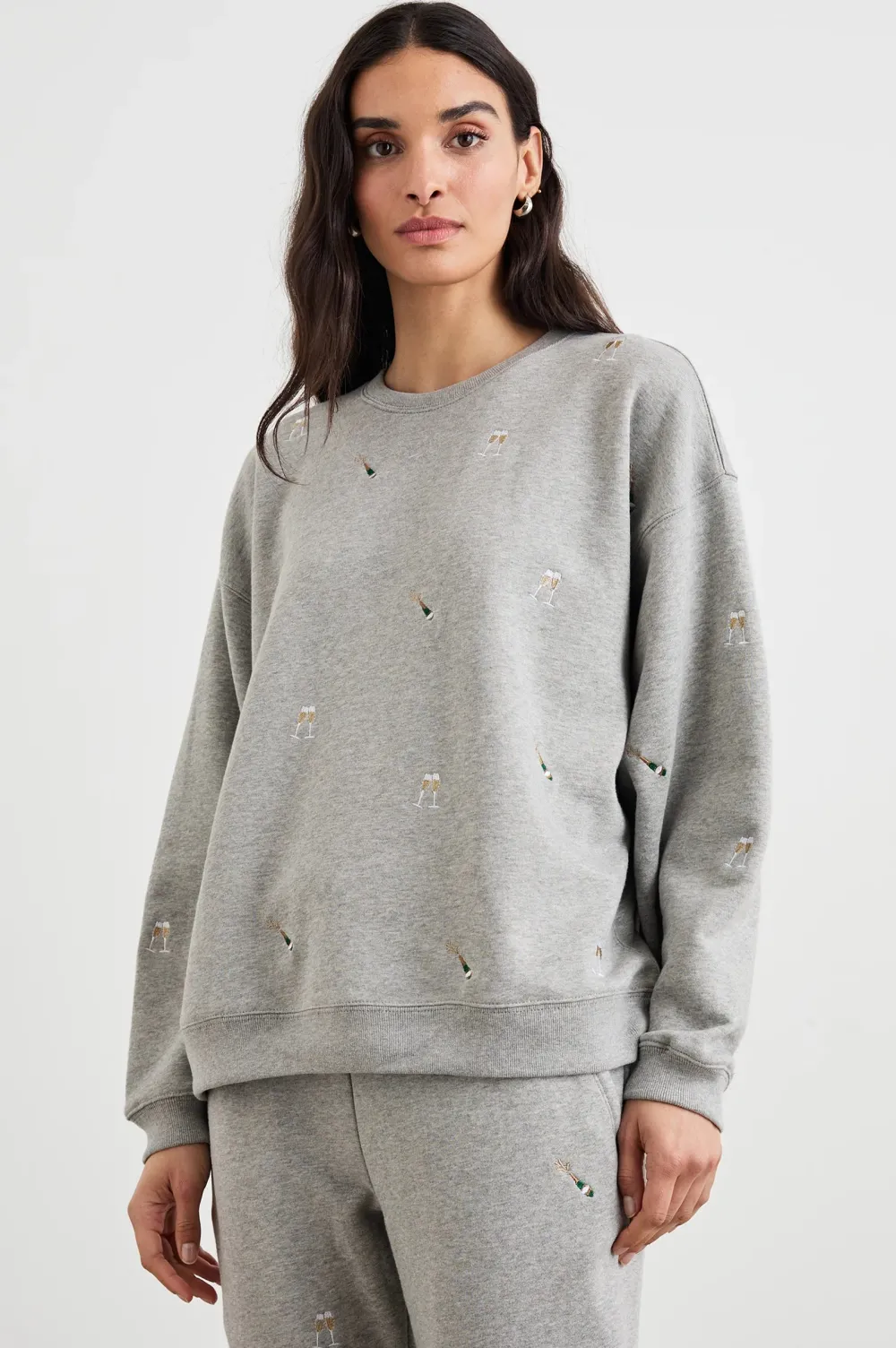 Sweatshirt*Rails - Varsity Sweatshirt CHAMPAGNE EMBROIDERY