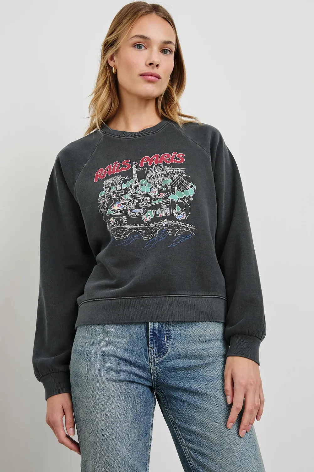 Sweatshirt*Rails - Vintage Raglan RAILS PARIS MAP