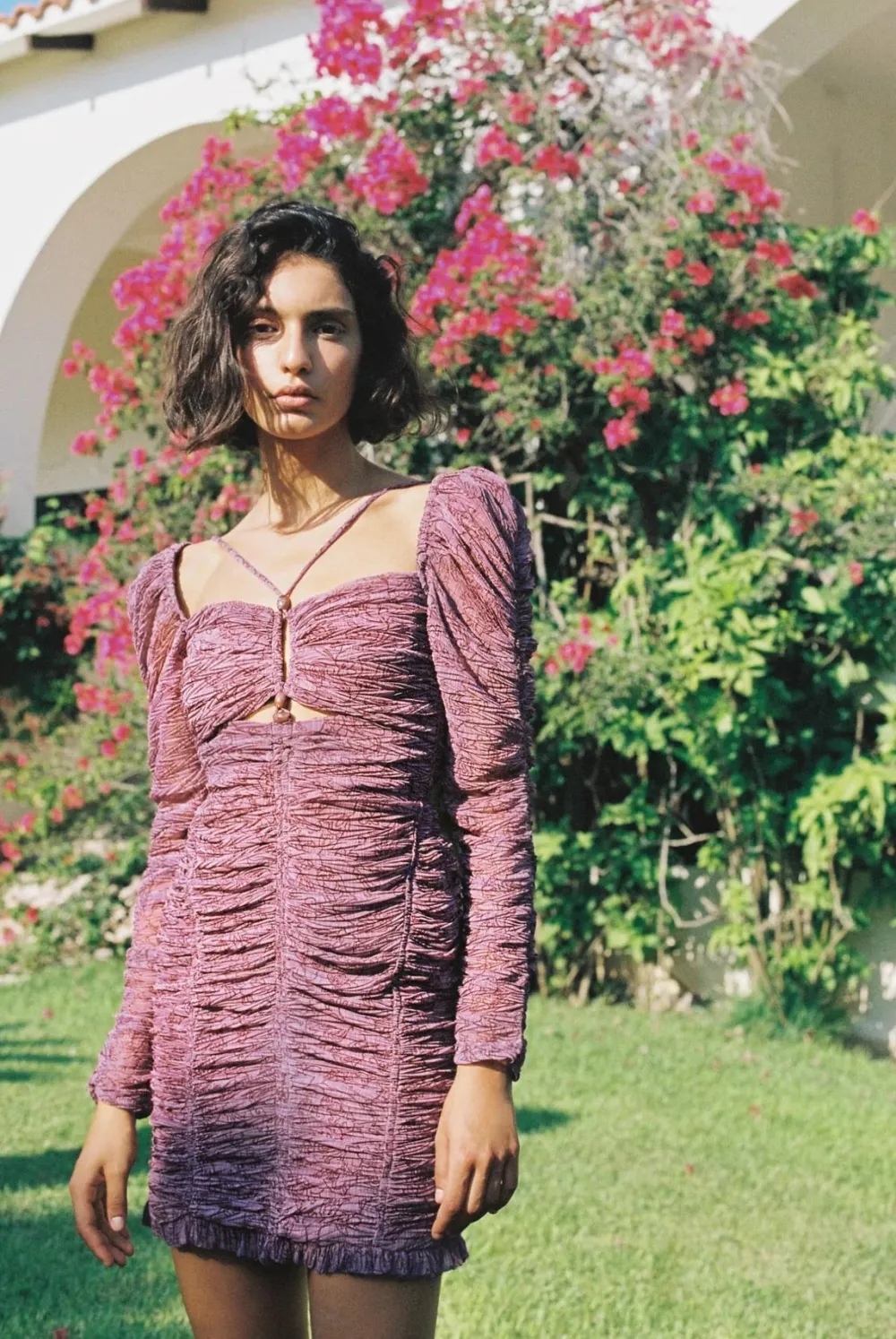 Short*Sabina Musayev - Stephanie dress ANTIQUE ROSE PRINT