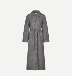 Yarns*Samsoe Samsoe - Samolly Coat BLACK MEL.