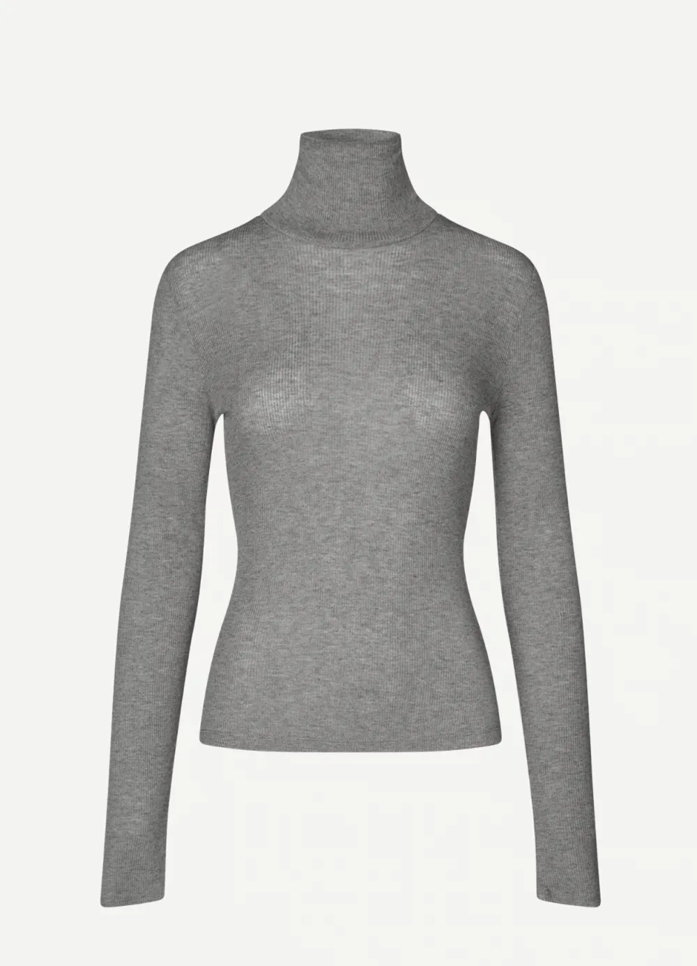 Long Sleeves*Samsoe Samsoe - Sasonnet LS T-Neck MID GREY MEL.