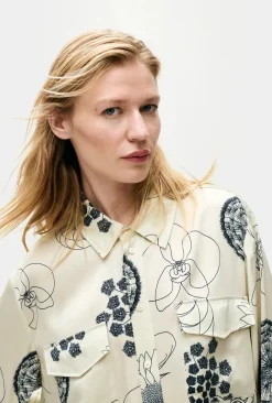 Blouses & Shirts*silk laundry - Boyfriend Shirt FIBONACCI OFF-WHITE