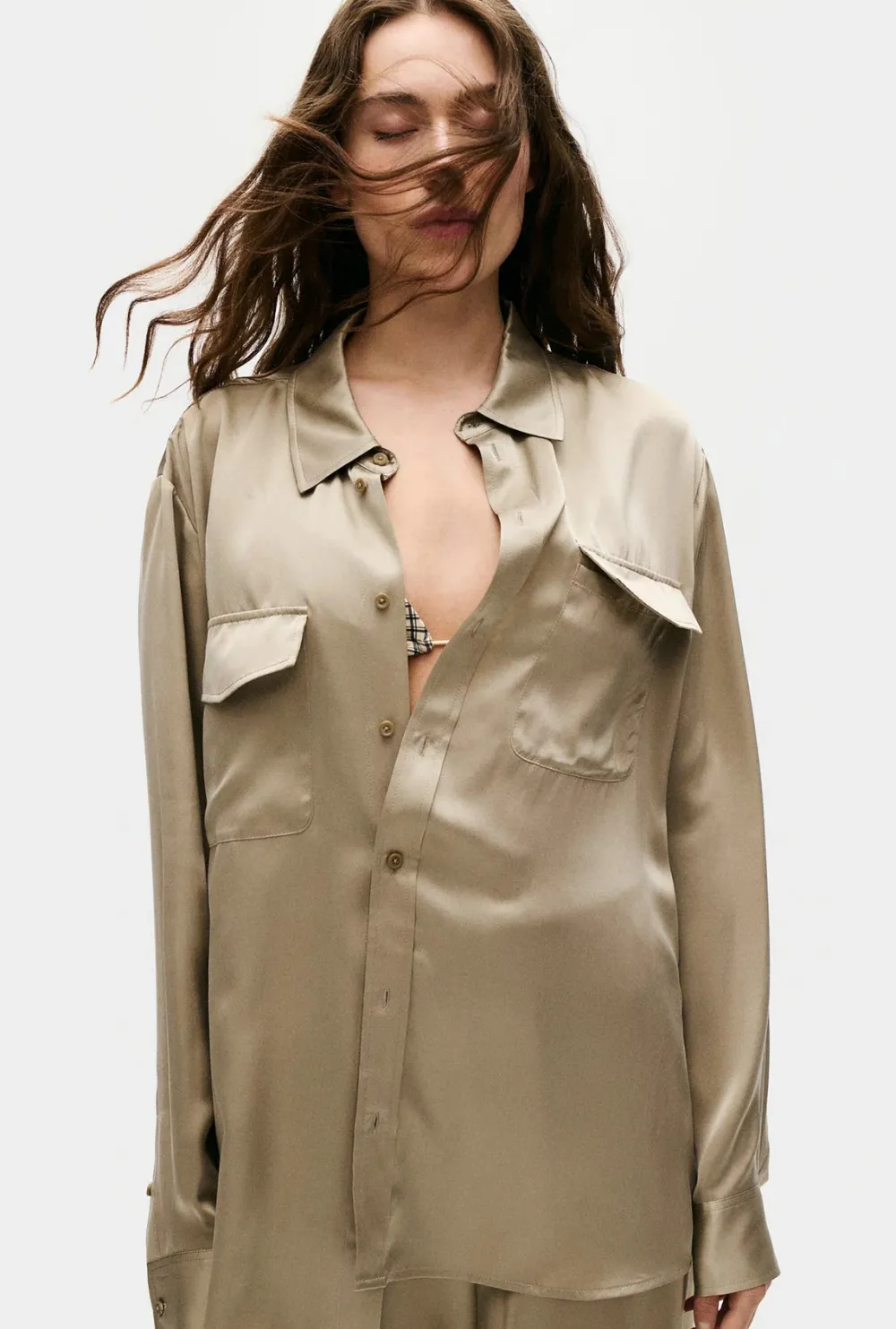 Blouses & Shirts*silk laundry - Boyfriend Shirt GRAPHITE