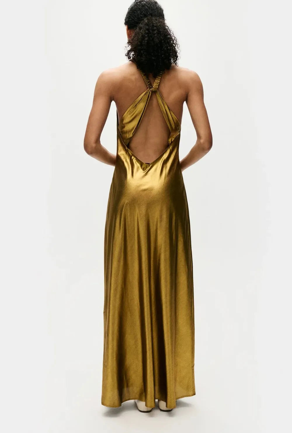 Occasions|Long*silk laundry - High Low Dress GOLD