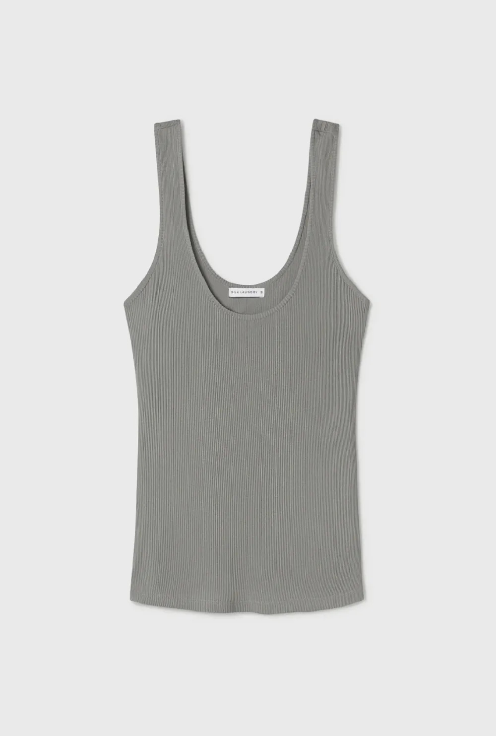 Without Sleeves*silk laundry - Ribbed Tank MOON
