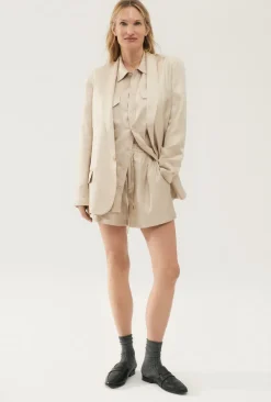 Shorts*silk laundry - Short Ample In Sergé HAZELNUT