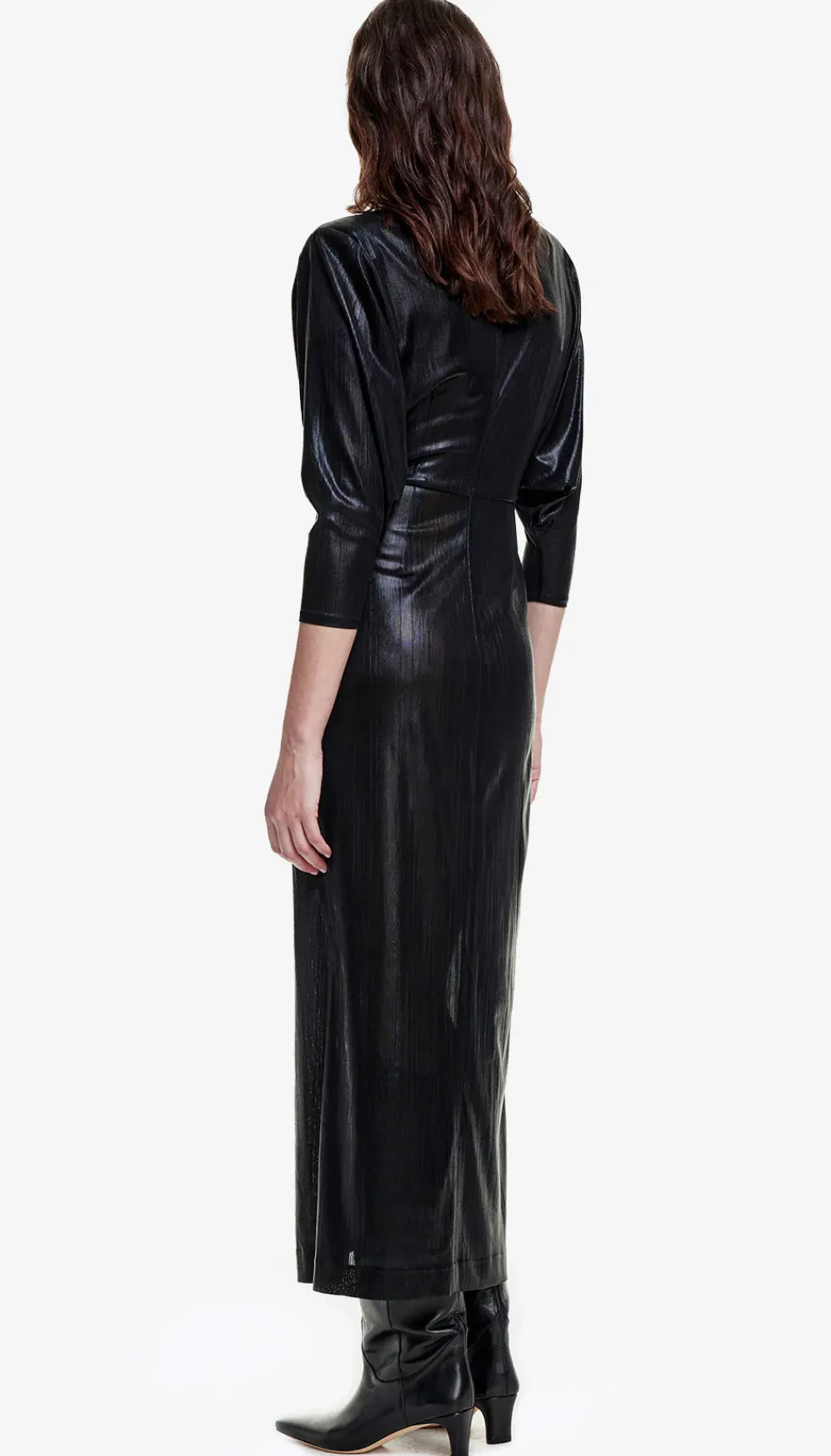 Occasions|Long*Smythe - Sharp Shoulder Twist Dress ONYX