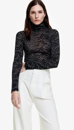 Long Sleeves*Smythe - Turtleneck BLACK SNAKE