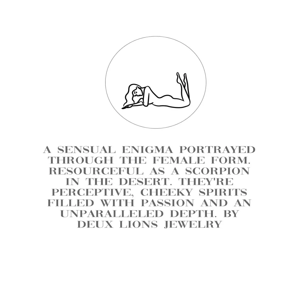 Colliers*Deux Lions Two Lions - Zodiac Female Body Gold Scorpio