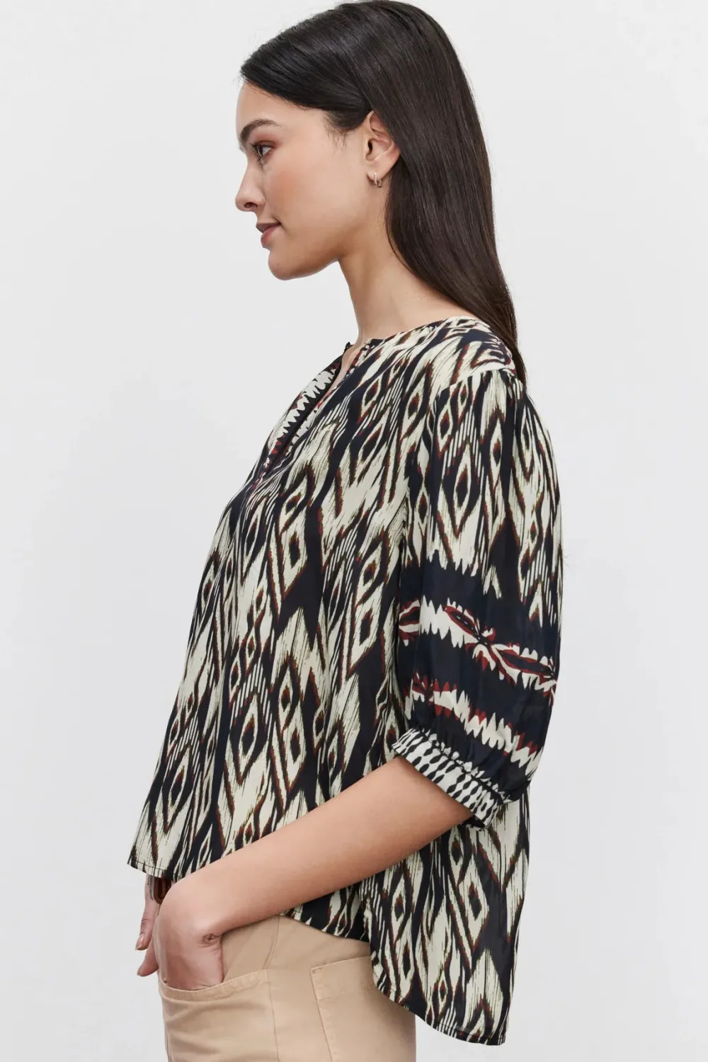 Blouses & Shirts*Velvet - Beatrice BLACK/ECRU