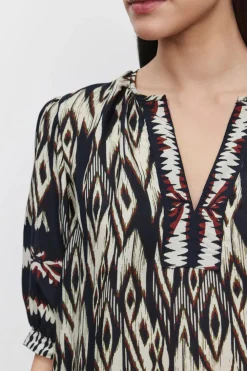 Blouses & Shirts*Velvet - Beatrice BLACK/ECRU