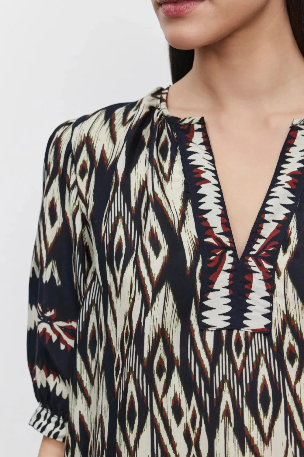 Blouses & Shirts*Velvet - Beatrice BLACK/ECRU