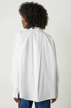 Blouses & Shirts*Velvet - Dakota Cotton Shirting Button Up WHITE