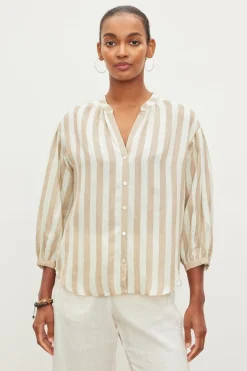 Blouses & Shirts*Velvet - Gabby Top KAKI