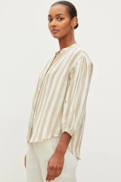 Blouses & Shirts*Velvet - Gabby Top KAKI