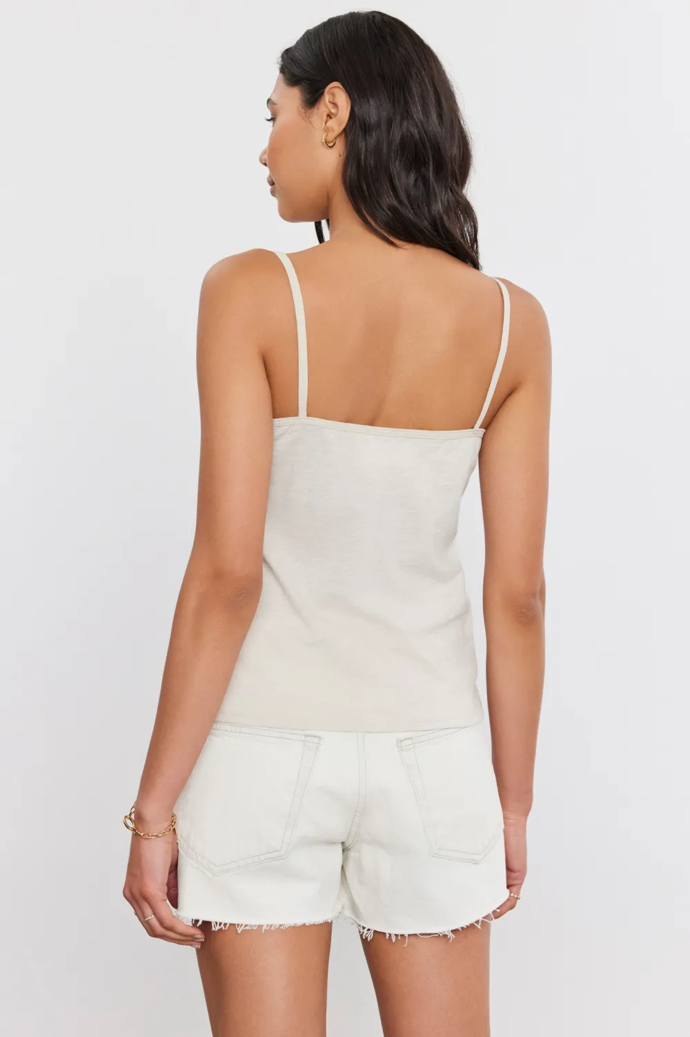Without Sleeves*Velvet - Peg Cotton Slub Tank SAND