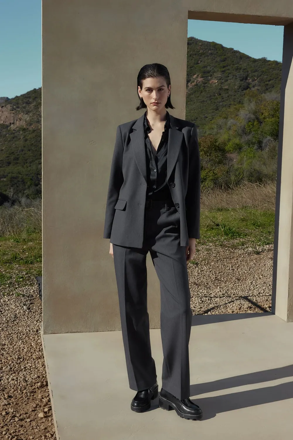Trouser*Velvet - Prince DS Soft Suiting Pant CHARCOAL